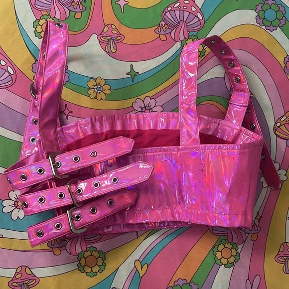 holographic buckle top - Picture 2 of 4